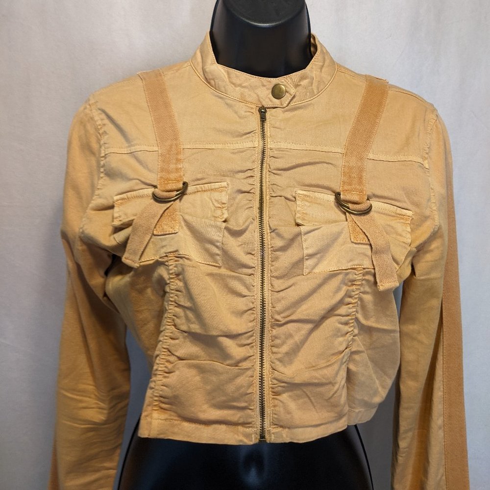 NWOT Vintage Medium Camel colored Steampunk Crop jacket